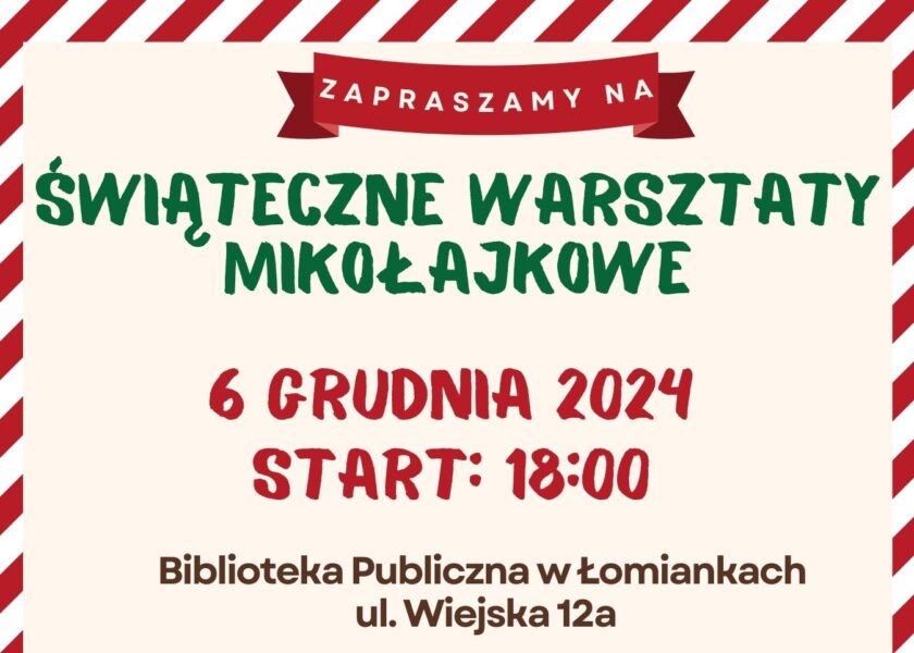 Świąteczne warsztaty mikołajkowe