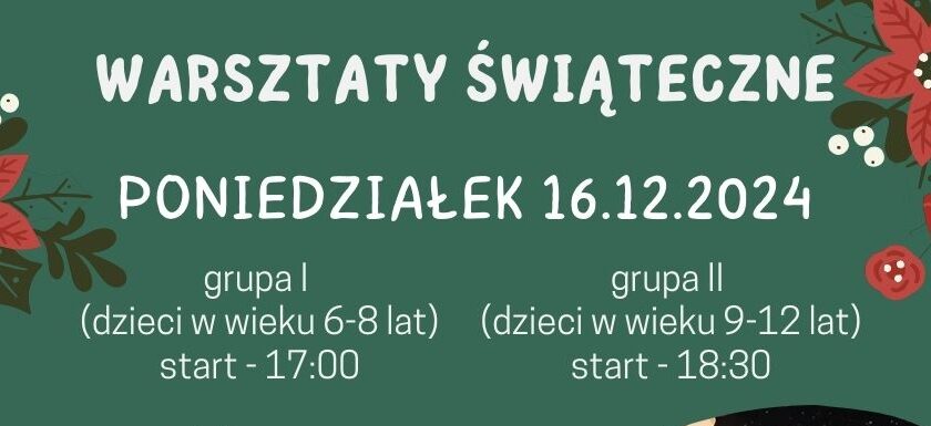 Warsztaty świąteczne dla dzieci