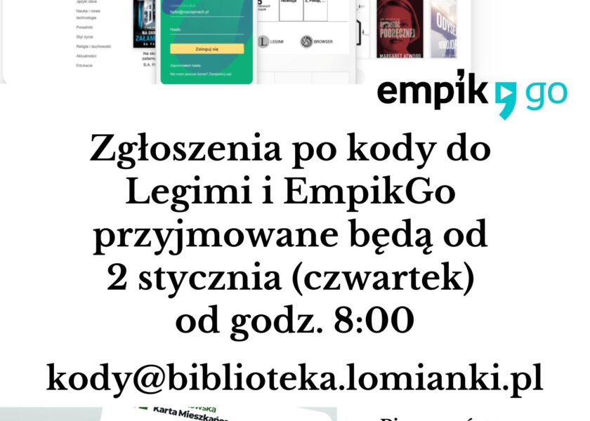 Kody do Legimi i Empik Go!